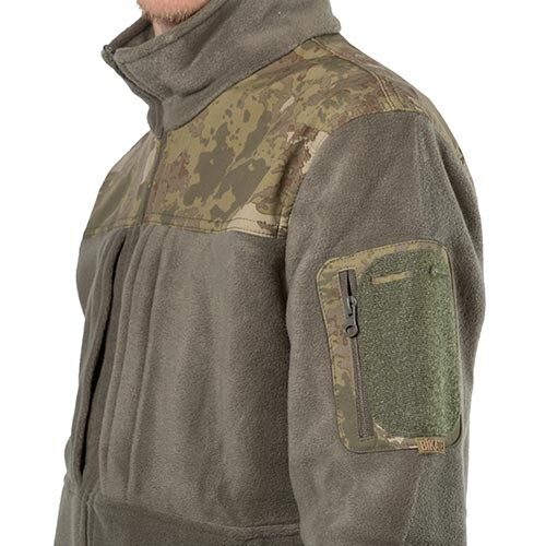 Куртка флисовая Bikatex-4, олива, разм. М, вставка на плечах.