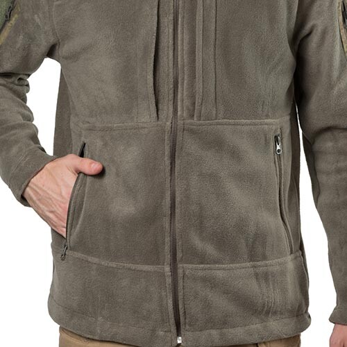 Куртка флисовая Bikatex-4, олива, разм. 2XL, вставка на плечах.