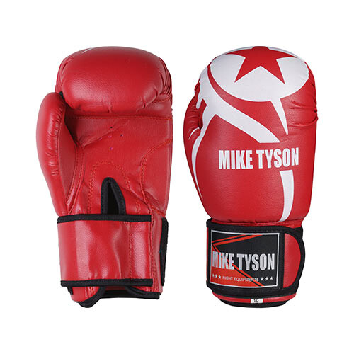 Боксерские перчатки Mike Tyson, PVC, 8oz, 10oz, 12oz, червоний 
