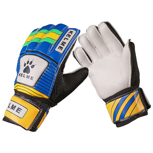 Вратарские перчатки Latex Foam Kelme,  оранж/синий, размер 6, 7, 8.
