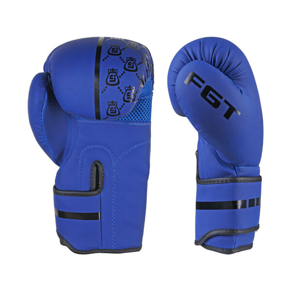 Боксерские перчатки FGT, 3310, 8oz, 10oz, 12oz, 14oz, синий.