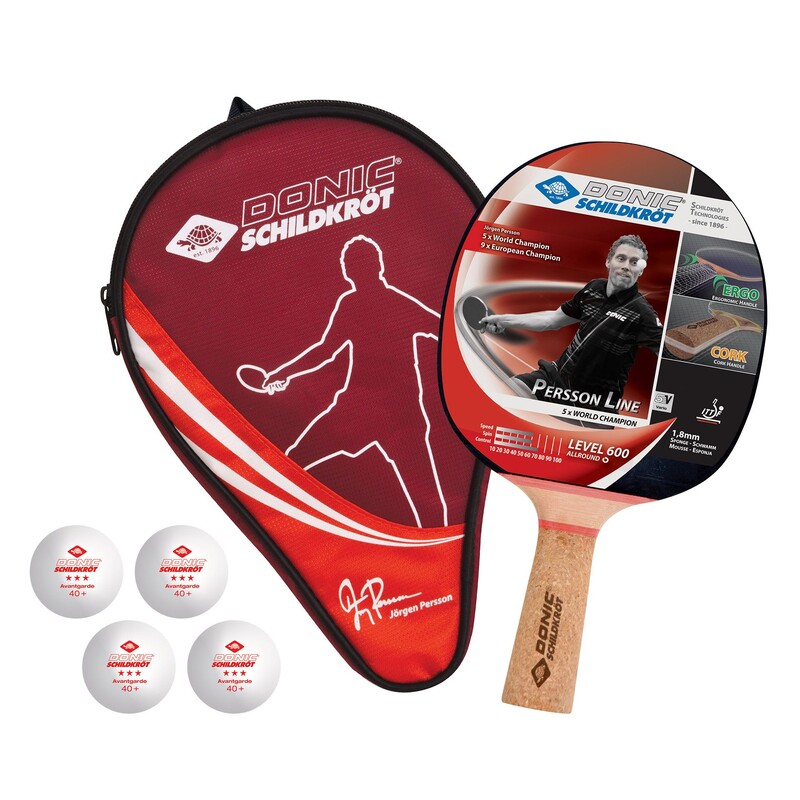 Ракетка для настольного тенниса Donic Persson 600 Gift set, пробковая ручка.