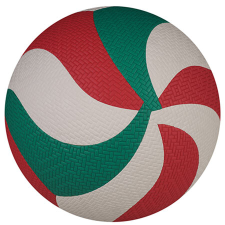 Мяч волейбольный Ronex 5000PU, красный/белый/зеленый.  Скидка на ящик.
