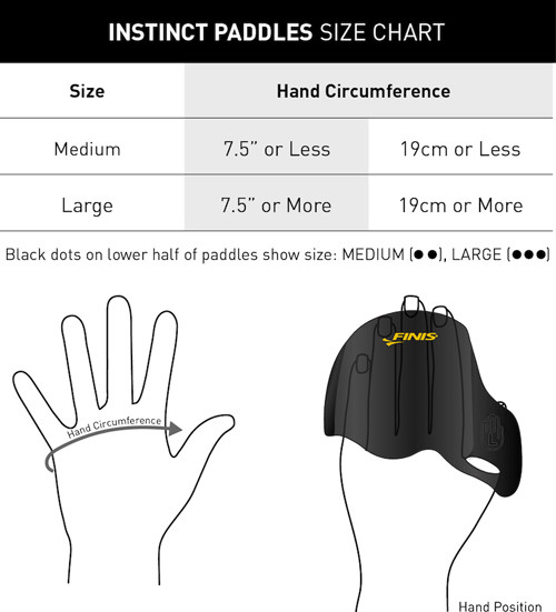 Лопатки для плавания Instinct Sculling Paddle, Finis, L