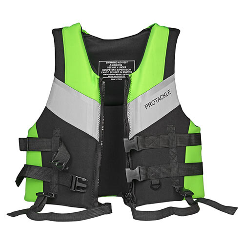 Страховочный жилет jet ski, неопрен, размер XL, 2XL, салатовый.
