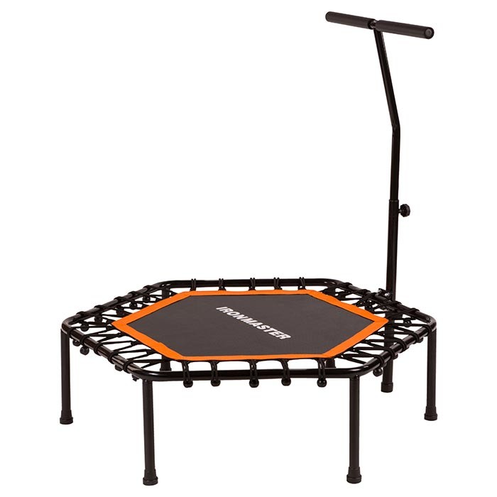 Фитнес батут с ручкой, 40"(101см) IronMaster, черный.