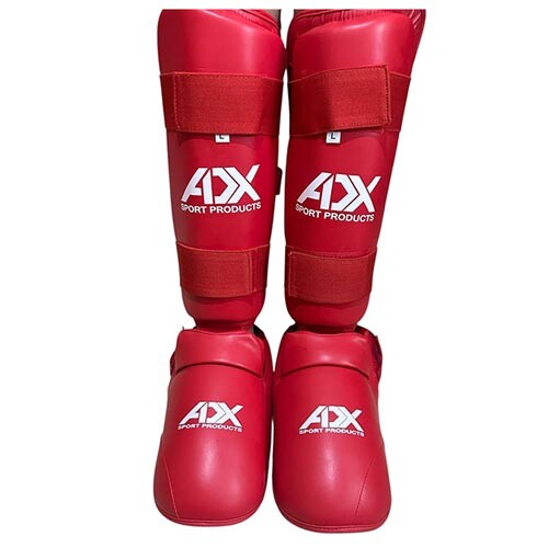 Защита ноги ADX, голень и стопа отдельно, размер L, красный.