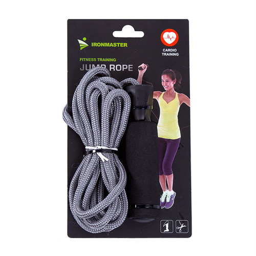 Скакалка IronMaster, 2.75м, плетеный канат. Скидка от 48 шт.