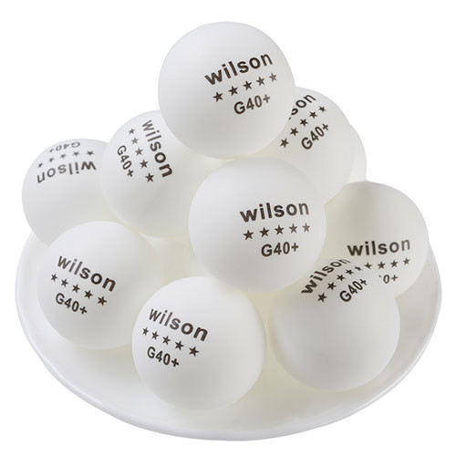 Шарики Wilson G40+ ***, белый, 144 шт в упаковке.