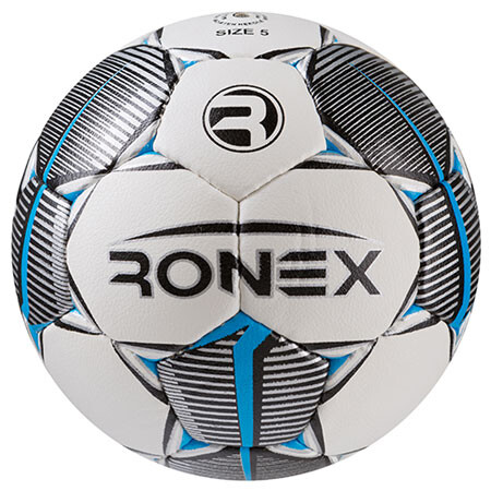 Мяч футбольный Grippy Ronex RX-33,  серебро/голубой. Скидка от 50 шт.