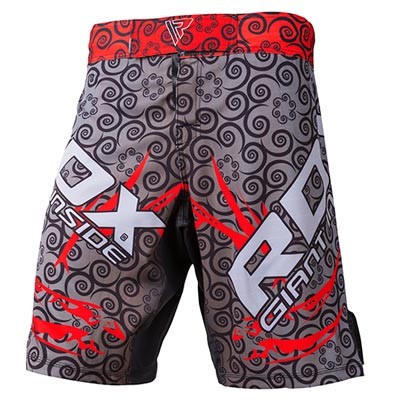 Шорты D-X для MMA, серый/красный, размеры L, XL.