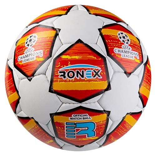 Мяч футбольный Grippy Ronex AD/F5, оранж/красный. Скидка от 50 шт.