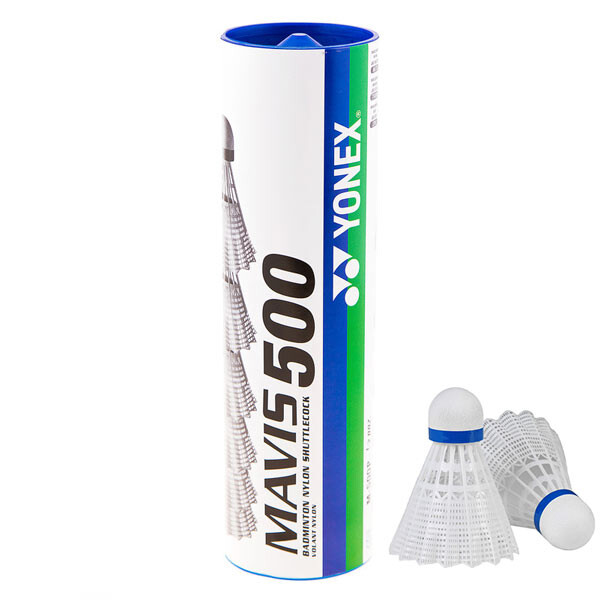 Воланы Mavis Yonex 500 белый,нейлон, 6шт