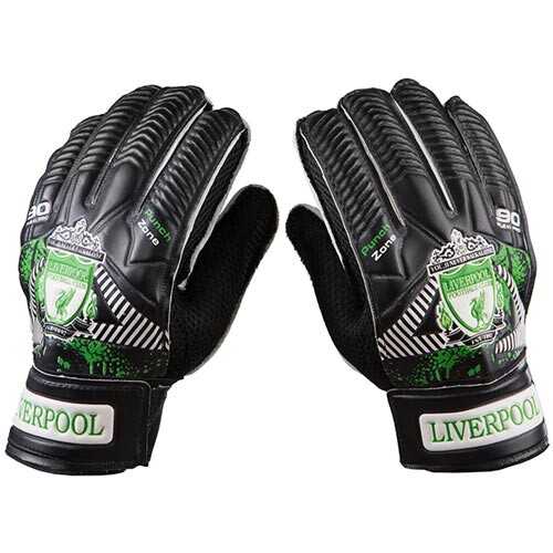 Вратарские перчатки Latex Foam LIVERPOOL, черно-белый, размеры 5, 6, 7, 8, 9.