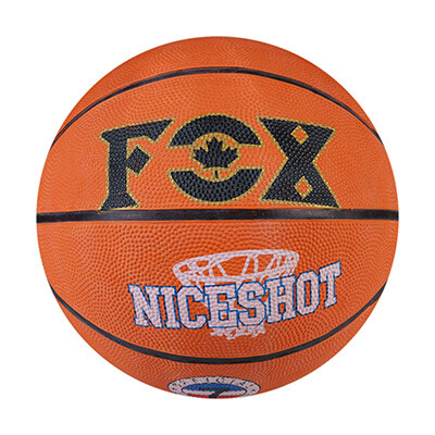 Мяч баскетбольный №7 резиновый, FOX NiceShot, оранжевый. Скидка от 1 ящ.