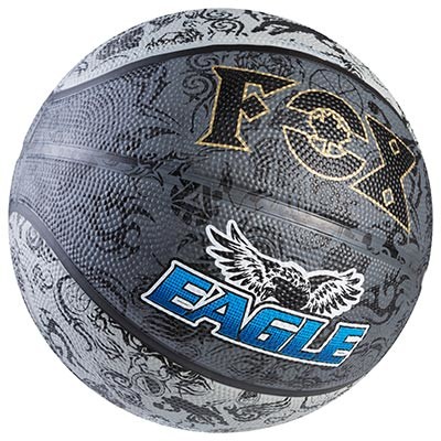 Мяч баскетбольный №7 резиновый, FOX Eagle, черный.
