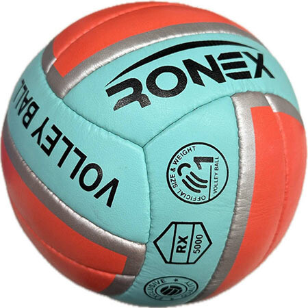 Мяч волейбольный Ronex зеленый/оранж. Скидка на ящик.