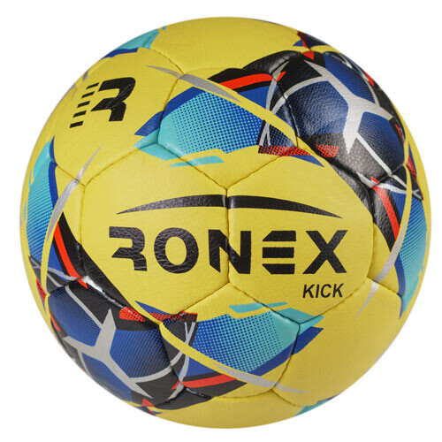 Мяч футбольный №4 Ronex Kick, желтый. Скидка на ящик.