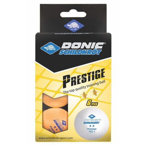 Шарики для настольного тенниса Donic Prestige 2*,  6шт, желтый +белый
