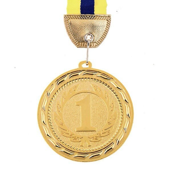 Медаль наградная, D70мм, золото, серебро, бронза.