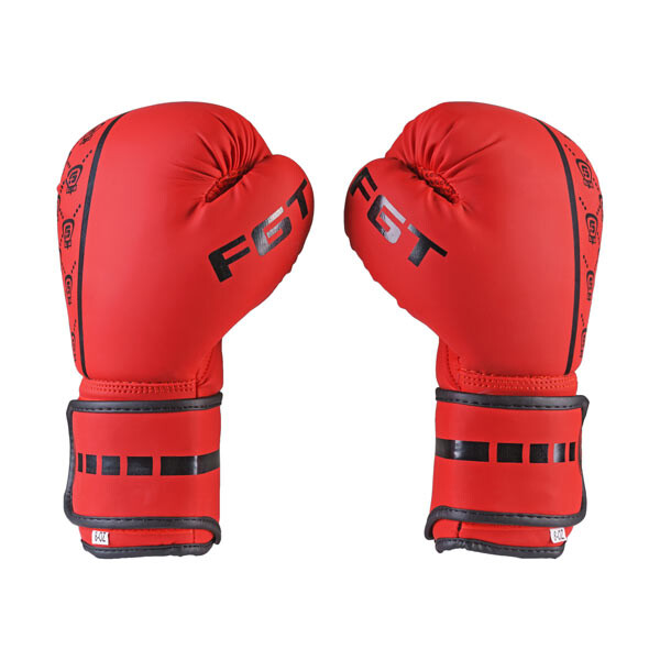 Боксерские перчатки FGT, 3310, 8oz, 10oz, 12oz, 14oz, красный.