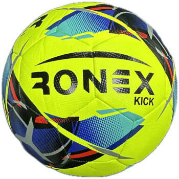 Мяч футбольный гибридный Ronex Kick, желтый. Скидка на ящик.