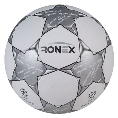 Мяч футбольный Grippy Ronex FN2, серый. Скидка от 50 шт.
