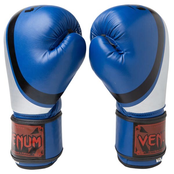 Боксерские перчатки Venum, DX-55, 10oz,12oz, синий-серебро.