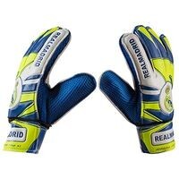 Вратарские перчатки Latex Foam REALMADRID, сине-желтый, размеры 5, 6, 7, 8, 9.
