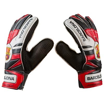 Вратарские перчатки Latex Foam FC BARCS, красно-черный, размеры 5, 6, 7, 8, 9.