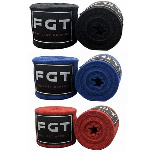 Бинт боксерський 3м, FGT, пара, чорний, синій, червоний.