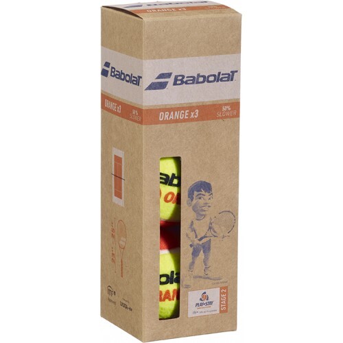 Мяч теннисный Babolat ORANGE, 3 шт.