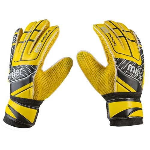 Вратарские перчатки Latex Foam MITER, желтый, размеры 5, 6, 7, 8, 9.