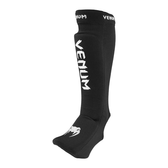 Защита ноги Venum, эластан, черный, липучка, размер S, M, L, XL.