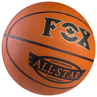 Мяч баскетбольный №7 резиновый, FOX AllStar, оранжевый. Скидка от 20шт.