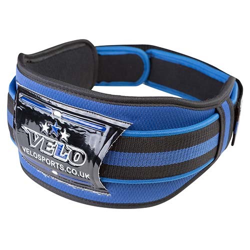 Пояс атлетический VELO Polyfoam 4", сине-черный, размеры L, XL, VLS-21.