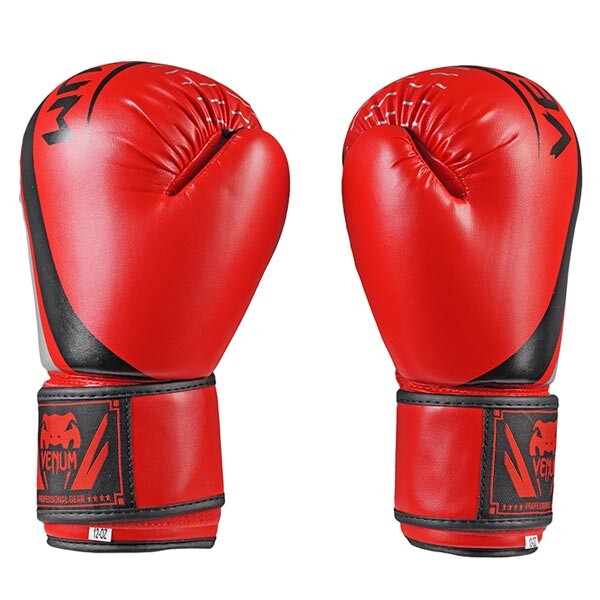 Боксерские перчатки Venum, DX-55, 12oz, красный-серебро.