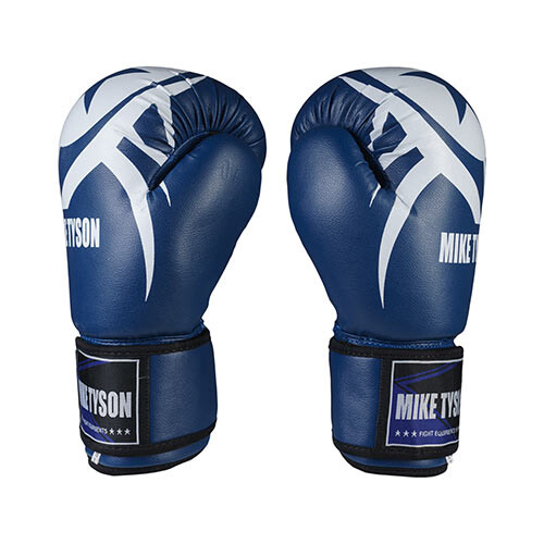 Боксерские перчатки Mike Tyson, PVC, 8oz, 10oz, 12oz, синий.