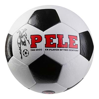 Мяч футбольный гибридный Pele, бело-черный. Скидки.