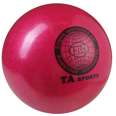Мяч гимнастический TA SPORT, 400грамм, 19 см, малиновый