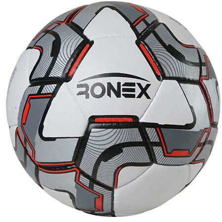 Мяч футбольный №4 Ronex Grippy серый. Скидка на ящик.