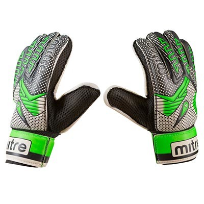 Вратарские перчатки Latex Foam MITRE, зеленый, размеры 6, 7, 8, 9.