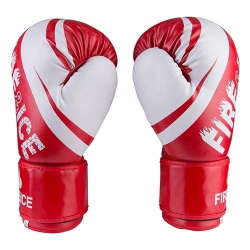 Боксерские перчатки Fire&Ice DX, 8oz, 10oz, 12oz, красный.