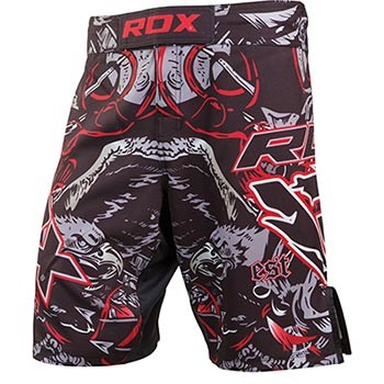 Шорты D-X для MMA, черный/серый, размер L, XL.
