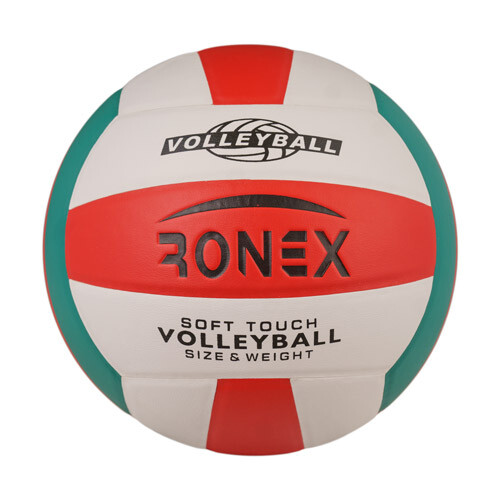 Мяч волейбольный Ronex 1500 SoftTouch, красный/белый/зеленый.  Скидка на ящик.
