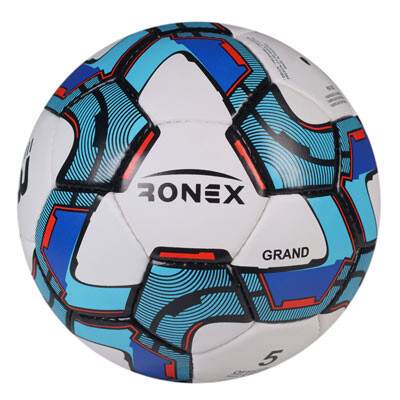 Мяч футбольный Grippy Ronex Grand синий. Скидка от 50 шт.