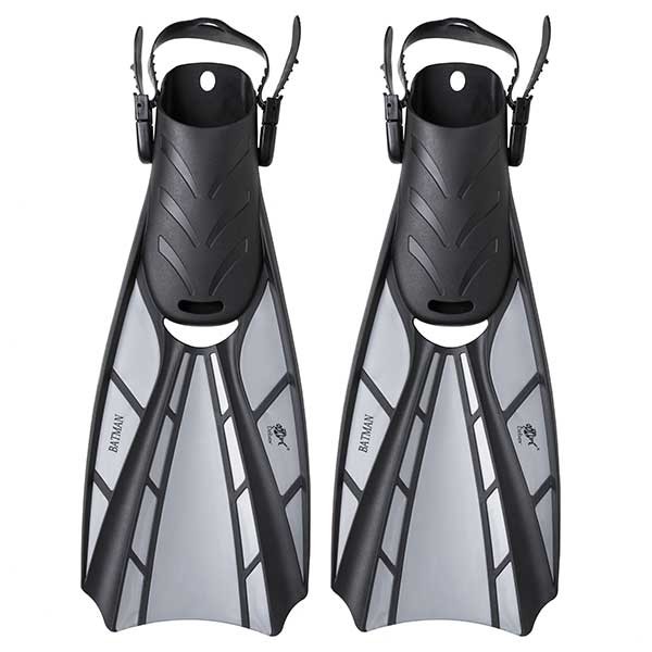 Ласты Dolvor Batman F123, р-р M(40-44), серый. Скидка от 12 пар 
