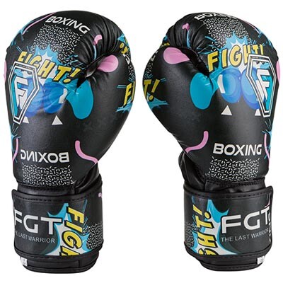 Боксерские перчатки FGT, Flex, 6oz, рисунок, fight(желтый)