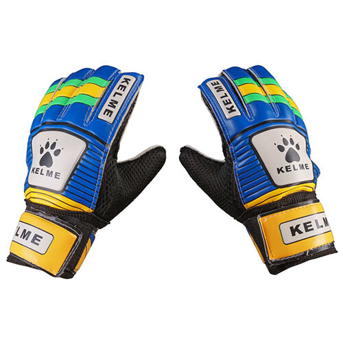 Вратарские перчатки Latex Foam Kelme,  оранж/синий, размер 6, 7, 8.