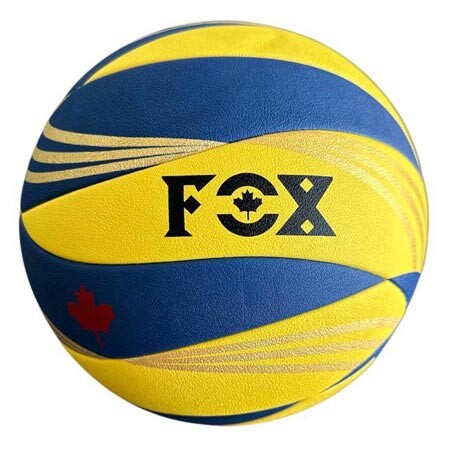 Мяч волейбольный  FOX V999, желто-синий. Скидка на ящик.